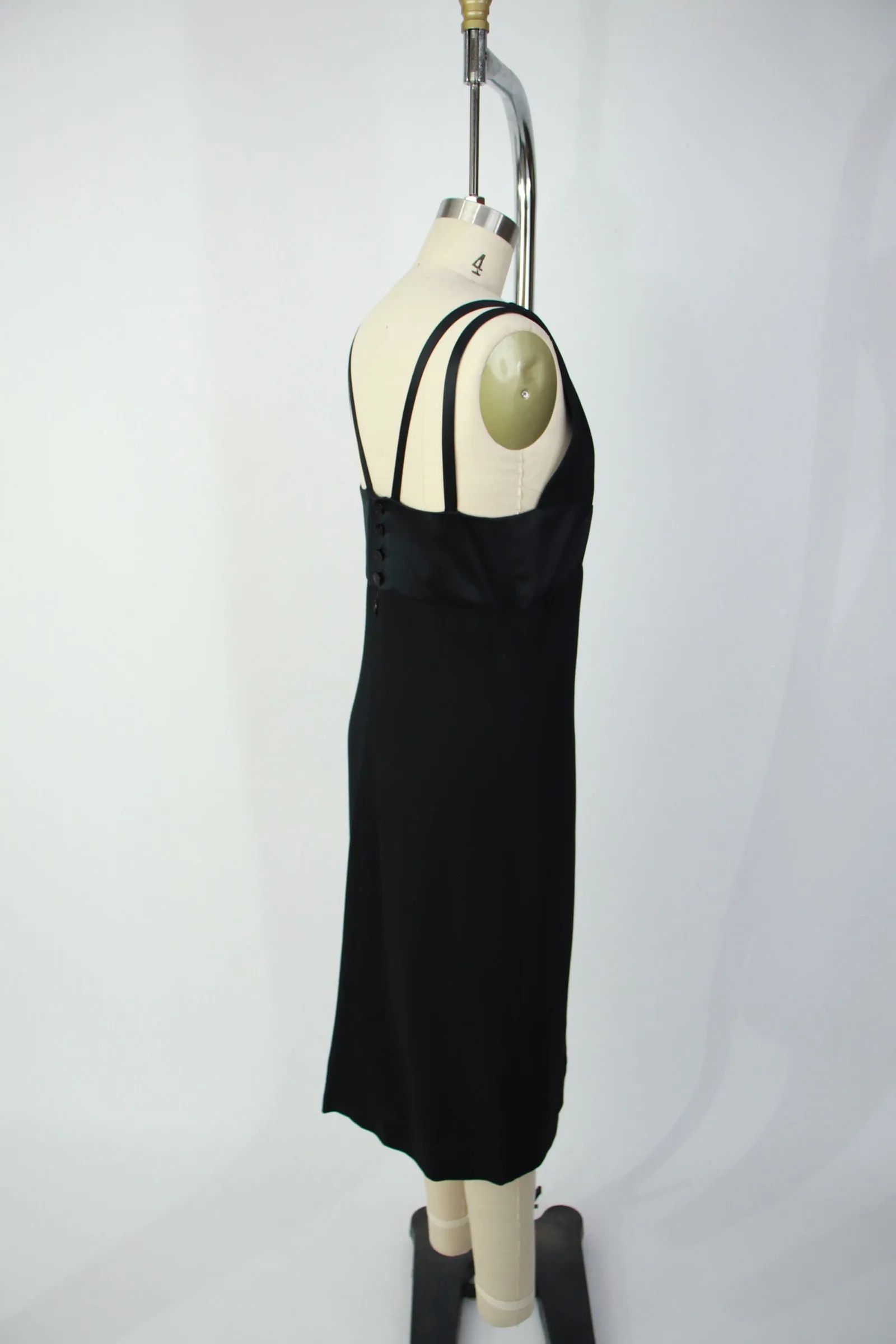 Chanel Satin Paneled Little Black Dress*