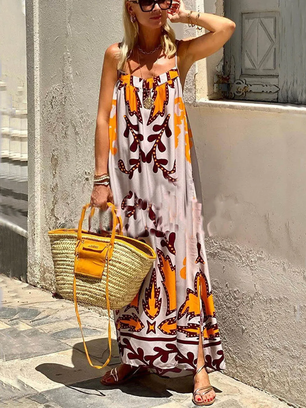 Charlie Printed Sleeveless Maxi Dress