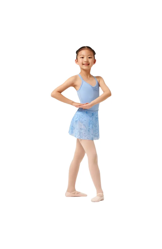 Child Mirella Paisley Print Mesh Pull On Skirt