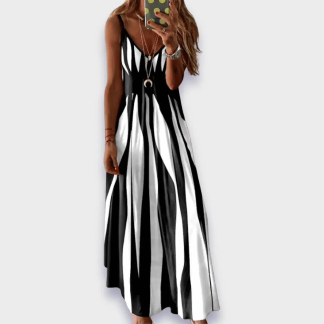 Claudia | Long casual dress made from handmade premium fabric