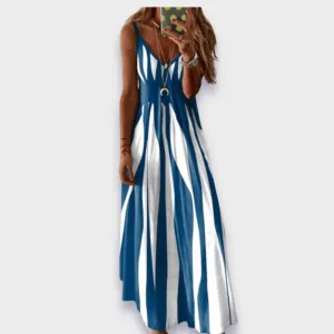 Claudia | Long casual dress made from handmade premium fabric