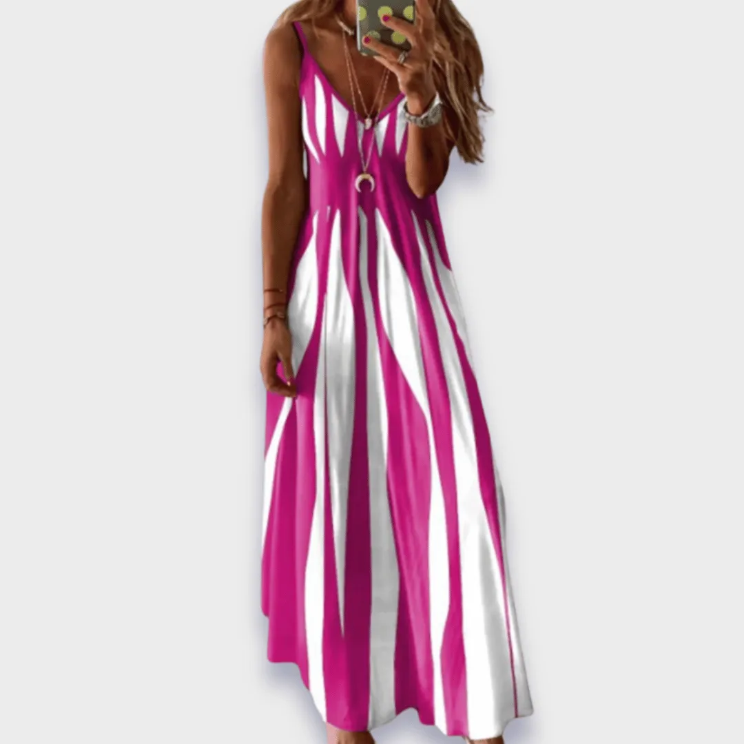 Claudia | Long casual dress made from handmade premium fabric