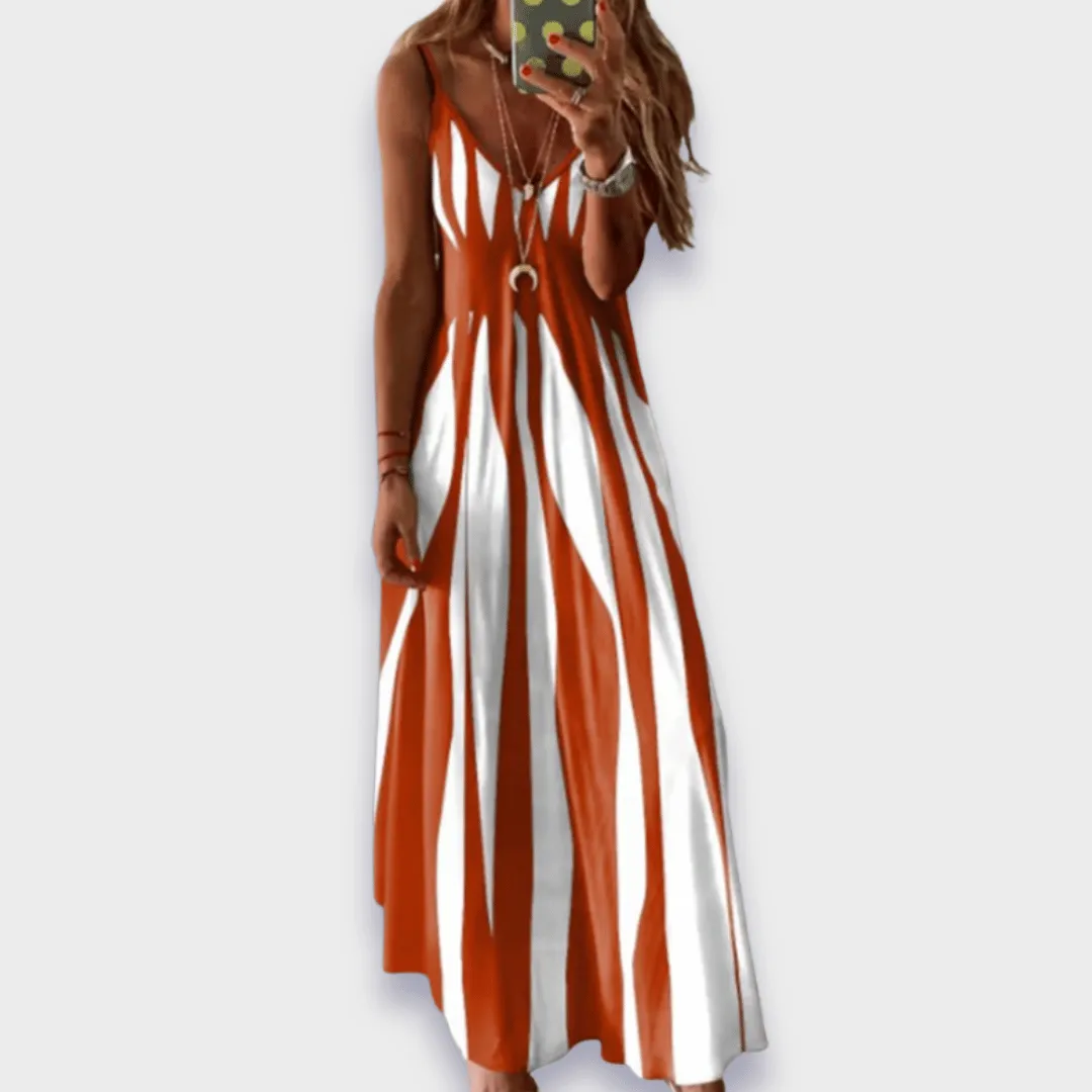 Claudia | Long casual dress made from handmade premium fabric