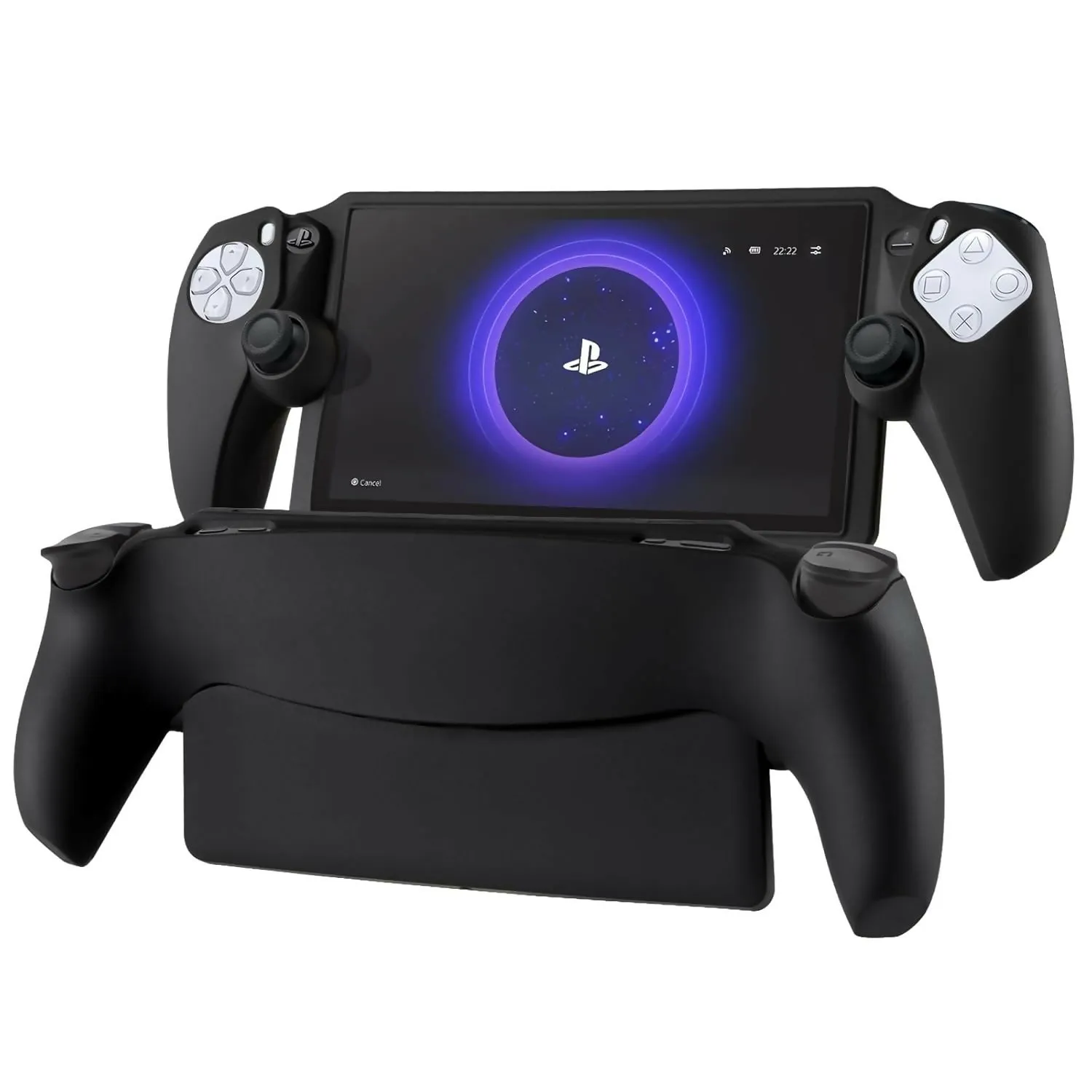 CoBak Silicone Sleeve for Sony PlayStation Portal (Silicone, Shock-Absorption, Anti-Fingerprint, Scratch Resistant) - Black