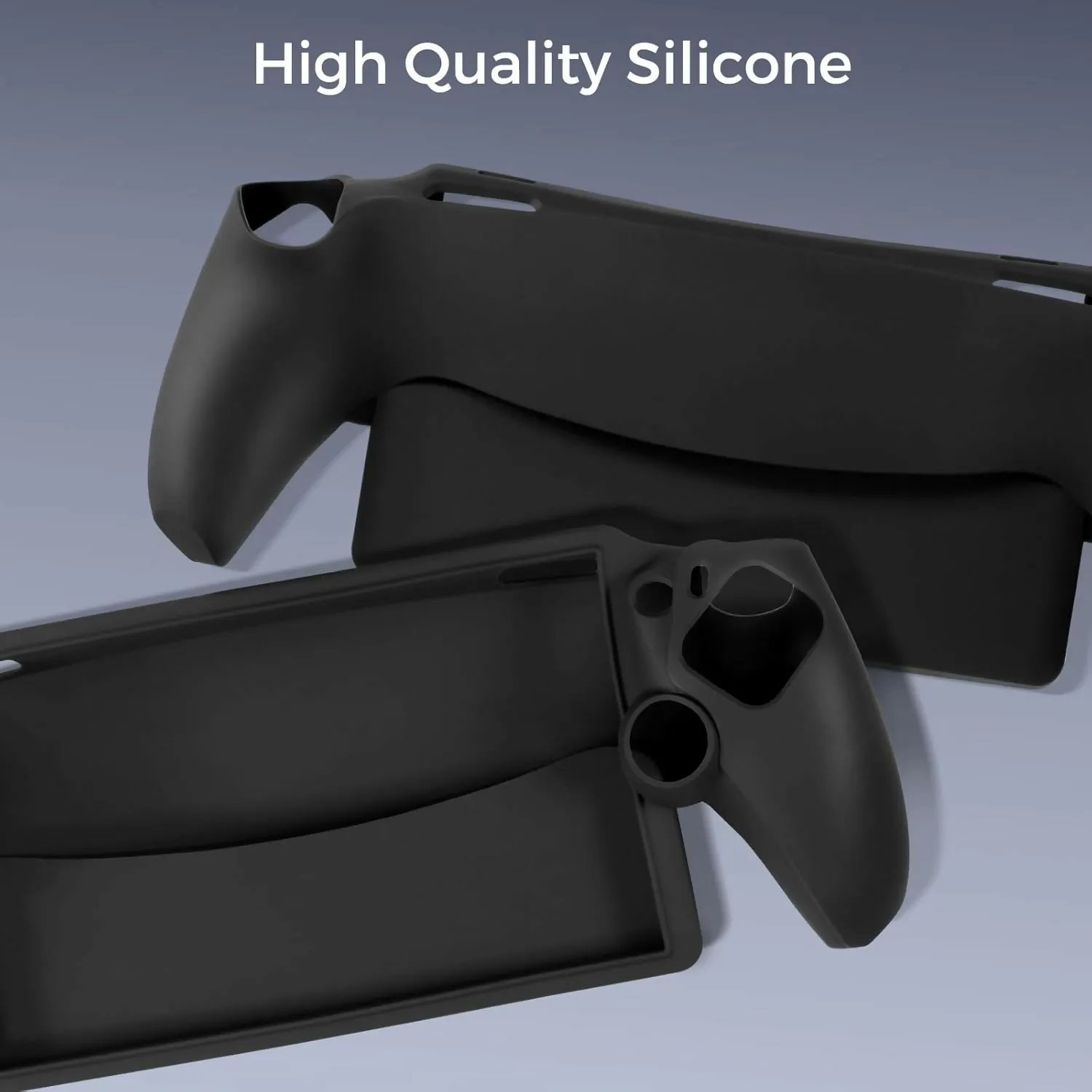 CoBak Silicone Sleeve for Sony PlayStation Portal (Silicone, Shock-Absorption, Anti-Fingerprint, Scratch Resistant) - Black