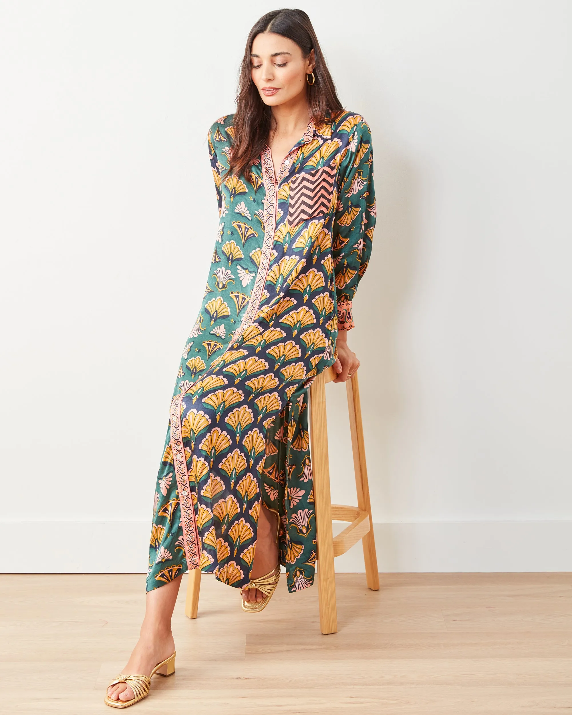Cocktail Hour - Marianne Shirt Dress - Gemstone
