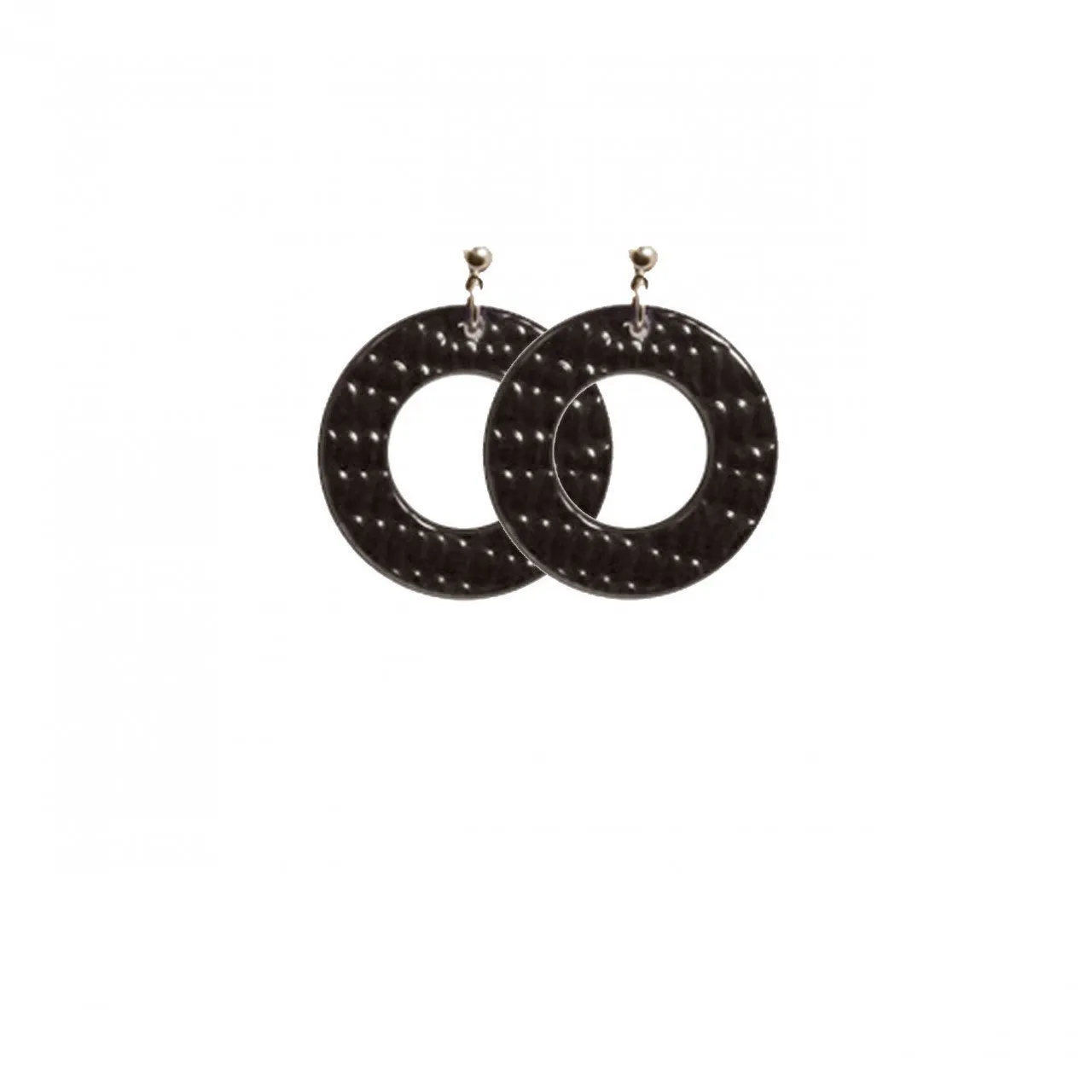 Coco Bold Small Serpent Black Stud Earrings
