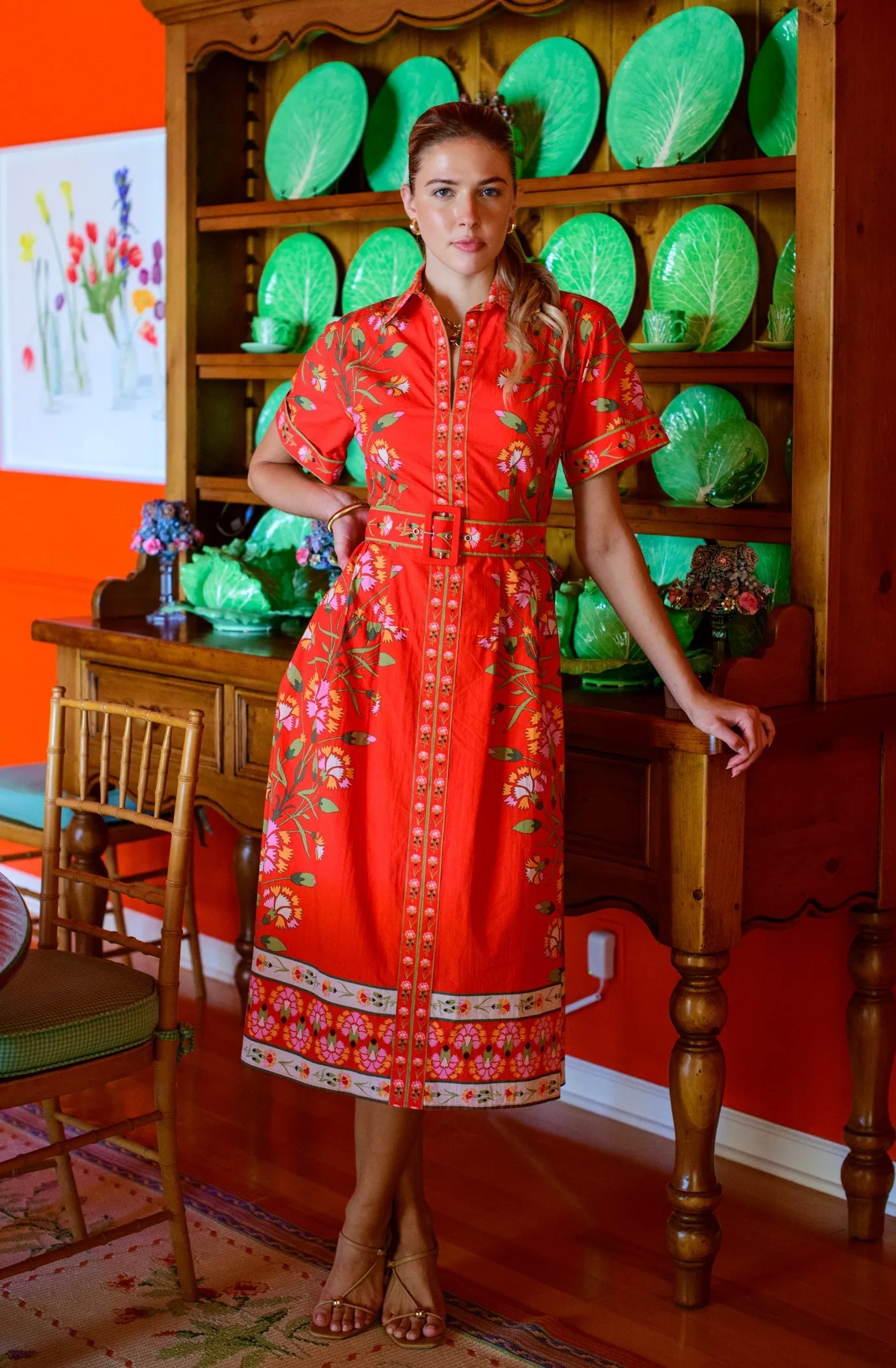 Collins Dress Indian Flower Poppy by Elizabeth James