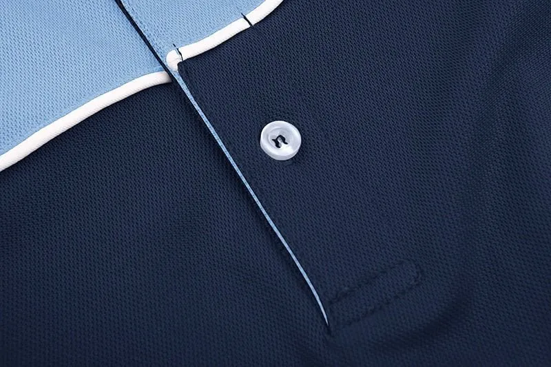 Color Block T-Shirts Mens Short Sleeve Polo Shirts Fashion Casual Golf Polos Business Tee Shirts Button Down Polo Shirt