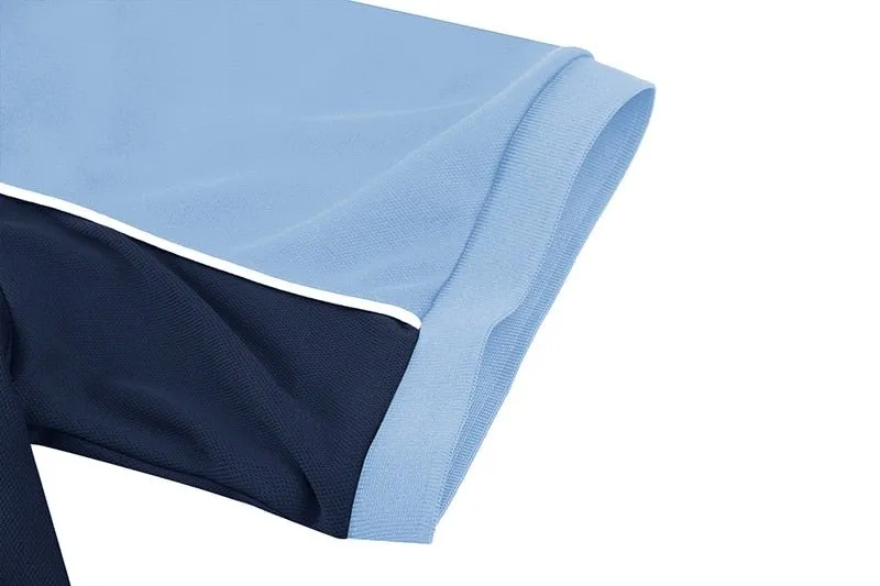 Color Block T-Shirts Mens Short Sleeve Polo Shirts Fashion Casual Golf Polos Business Tee Shirts Button Down Polo Shirt
