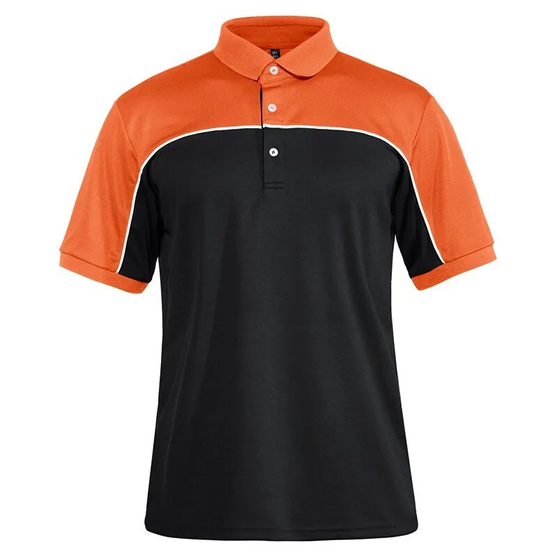 Color Block T-Shirts Mens Short Sleeve Polo Shirts Fashion Casual Golf Polos Business Tee Shirts Button Down Polo Shirt