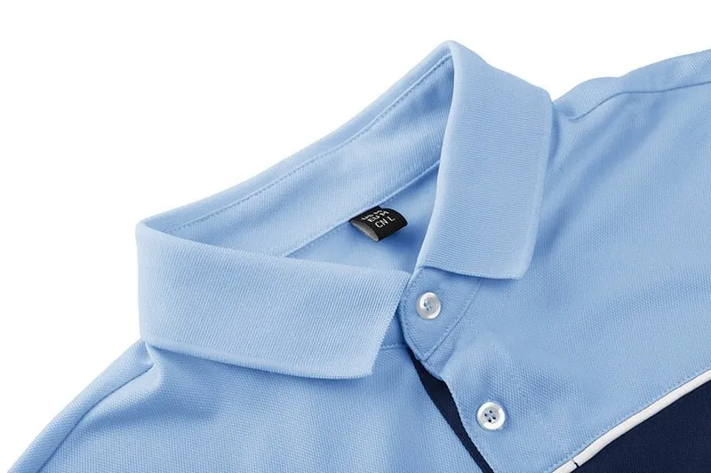 Color Block T-Shirts Mens Short Sleeve Polo Shirts Fashion Casual Golf Polos Business Tee Shirts Button Down Polo Shirt