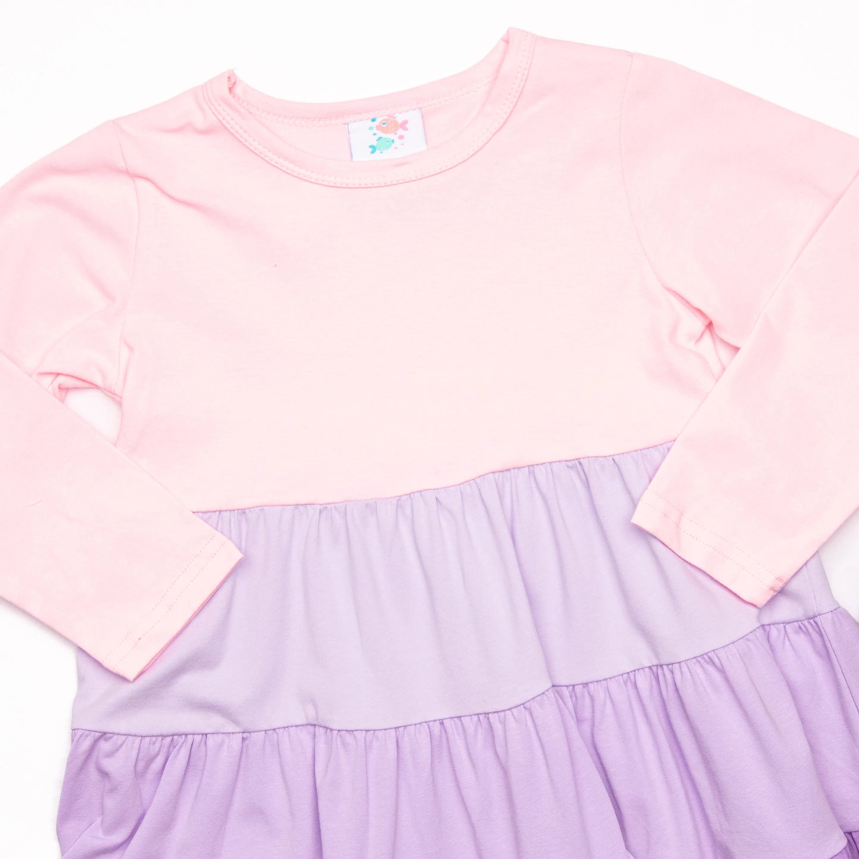 Color Me Cute Long Sleeve Dress, Pink