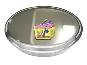 Colorful Anatomical Skin Cell Oval Trinket Jewelry Box
