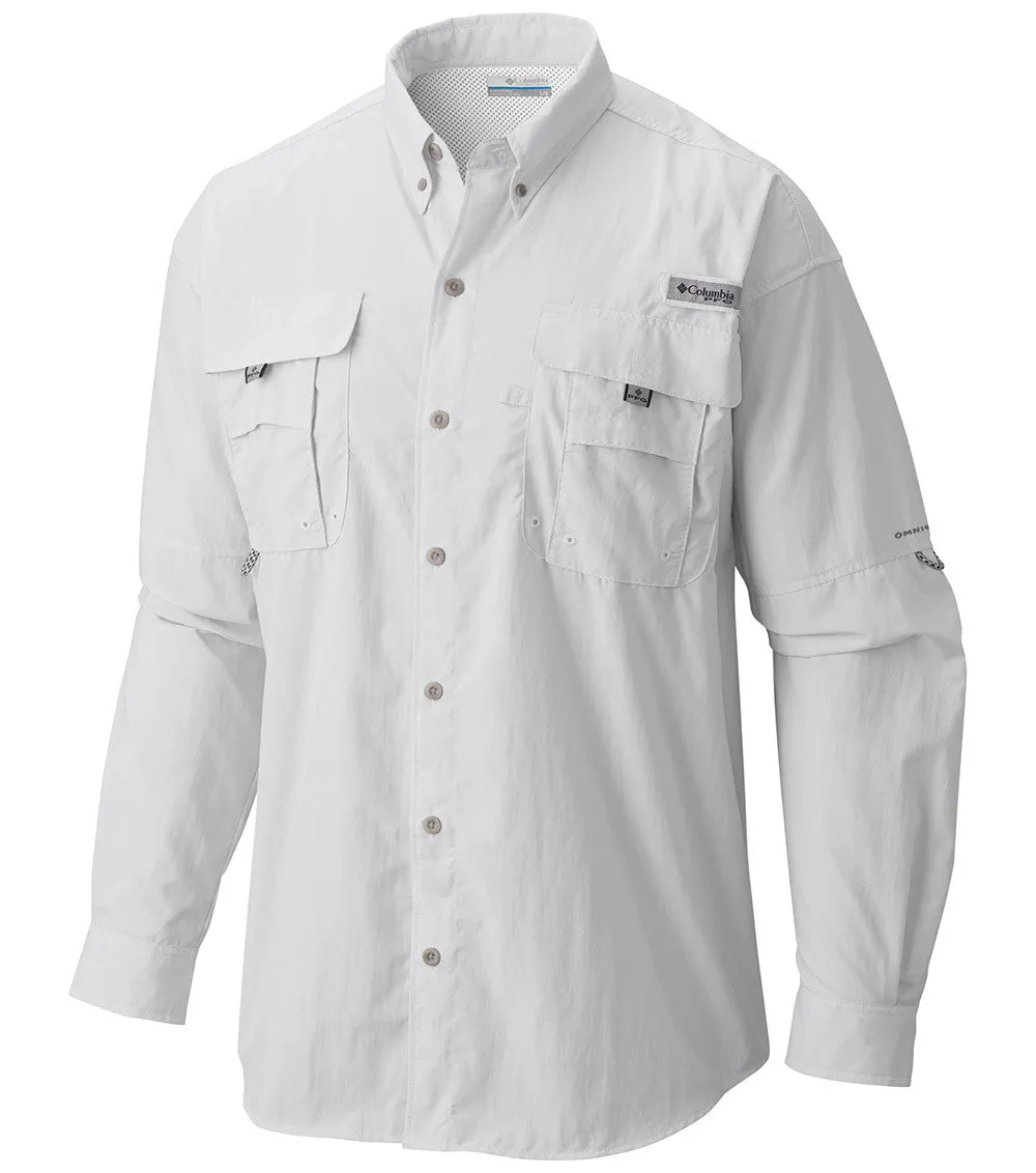 Columbia PFG Bahama II Long Sleeve Mens Shirt White