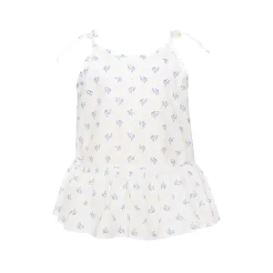 Cotton Strap Top Pearl, White