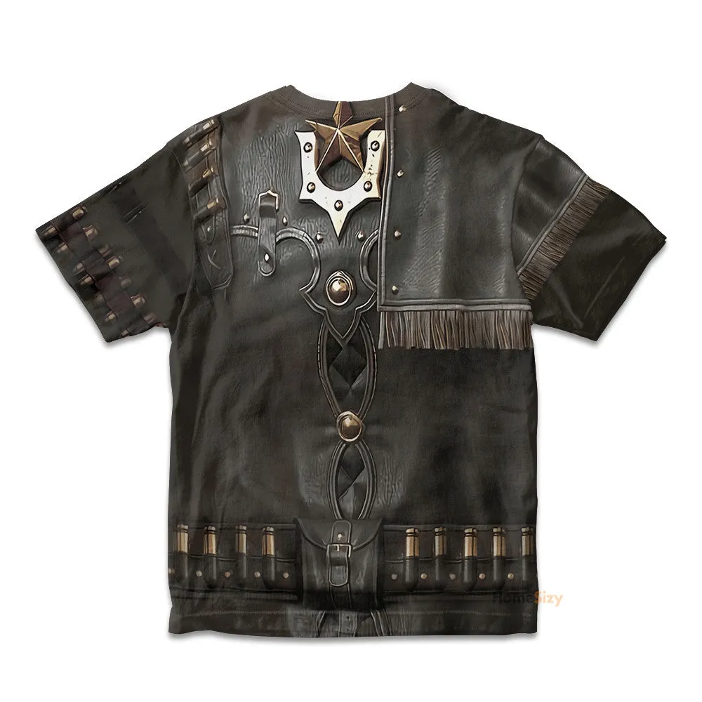 Cowboy Jacket No24 3D Deluxe Custom Cosplay Costume Kid Tshirt QT208664Hf