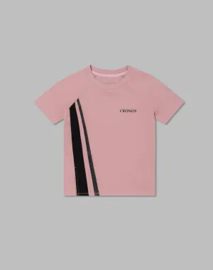 CRONOS WOMEN FRONT SLIT T-SHIRTS【PINK】