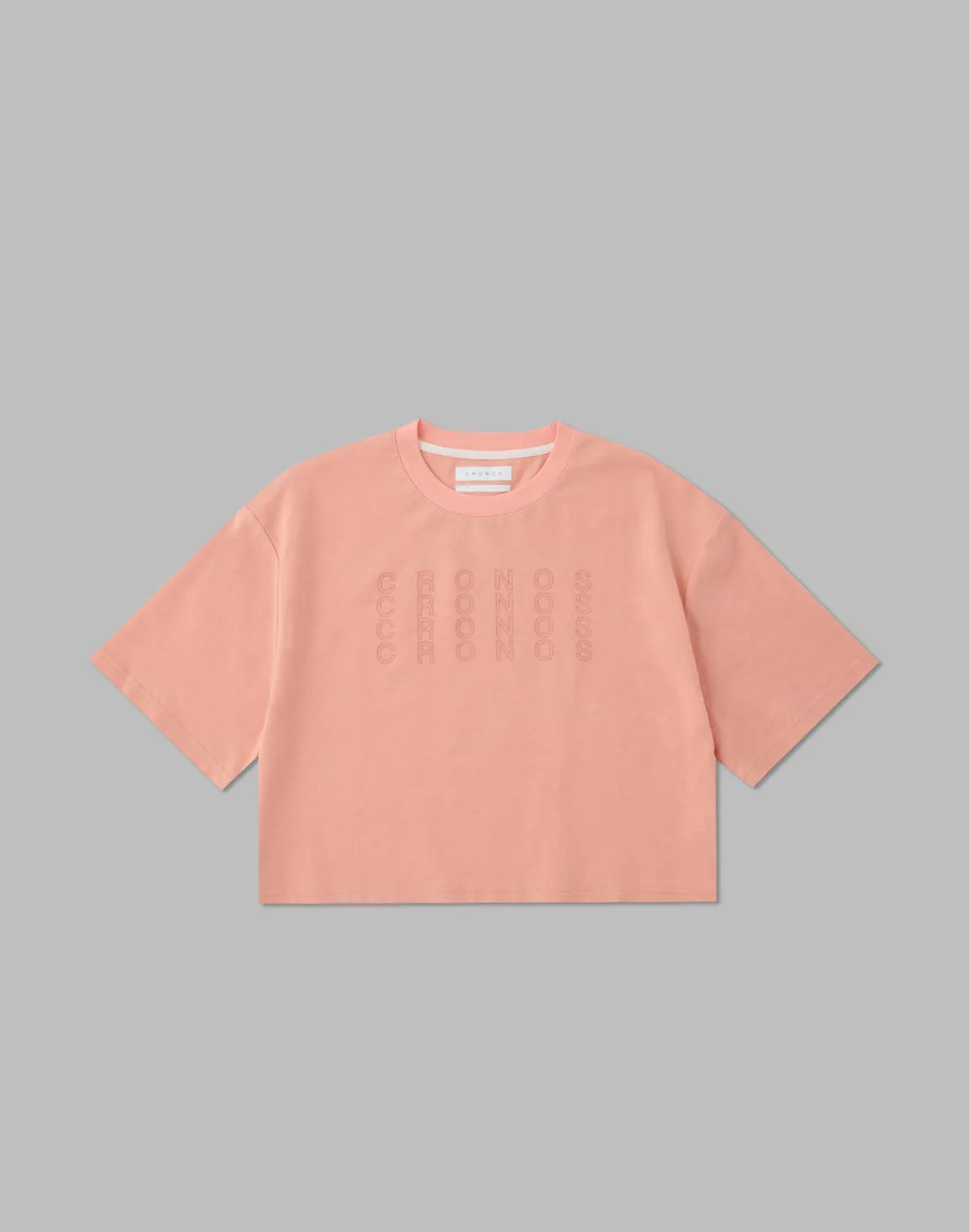 CRONOS WOMEN LOGO SHORT T-SHIRTS【PINK】