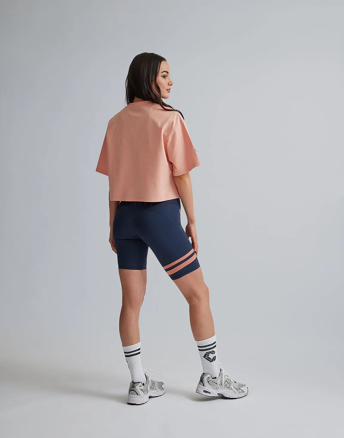 CRONOS WOMEN LOGO SHORT T-SHIRTS【PINK】