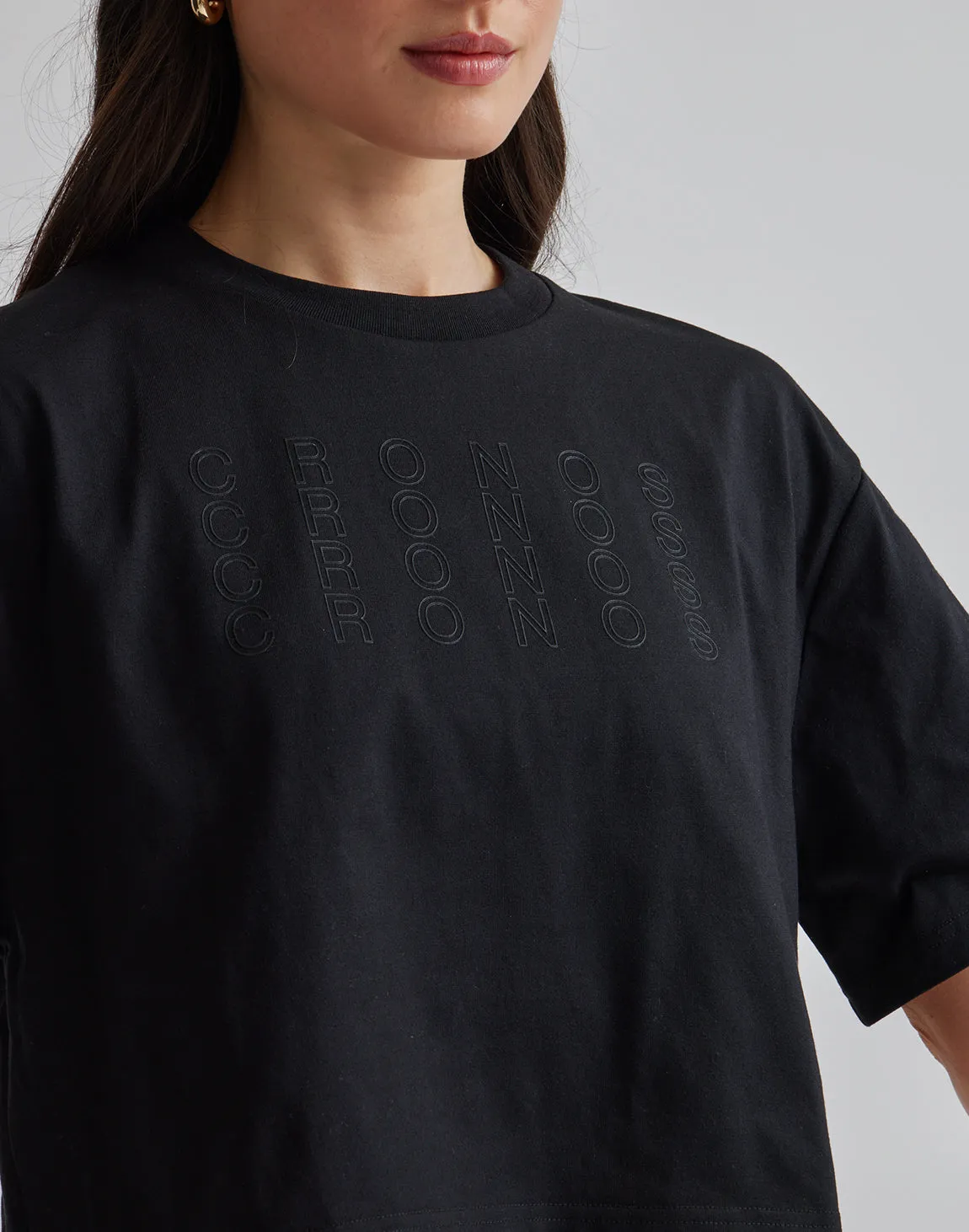 CRONOS WOMEN LOGO SHORT T-SHIRTS【PINK】