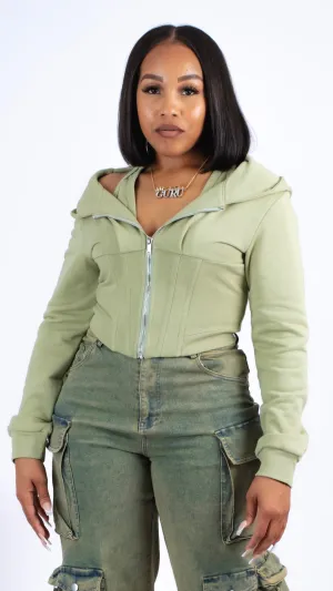Crop Cut Out Hoodie