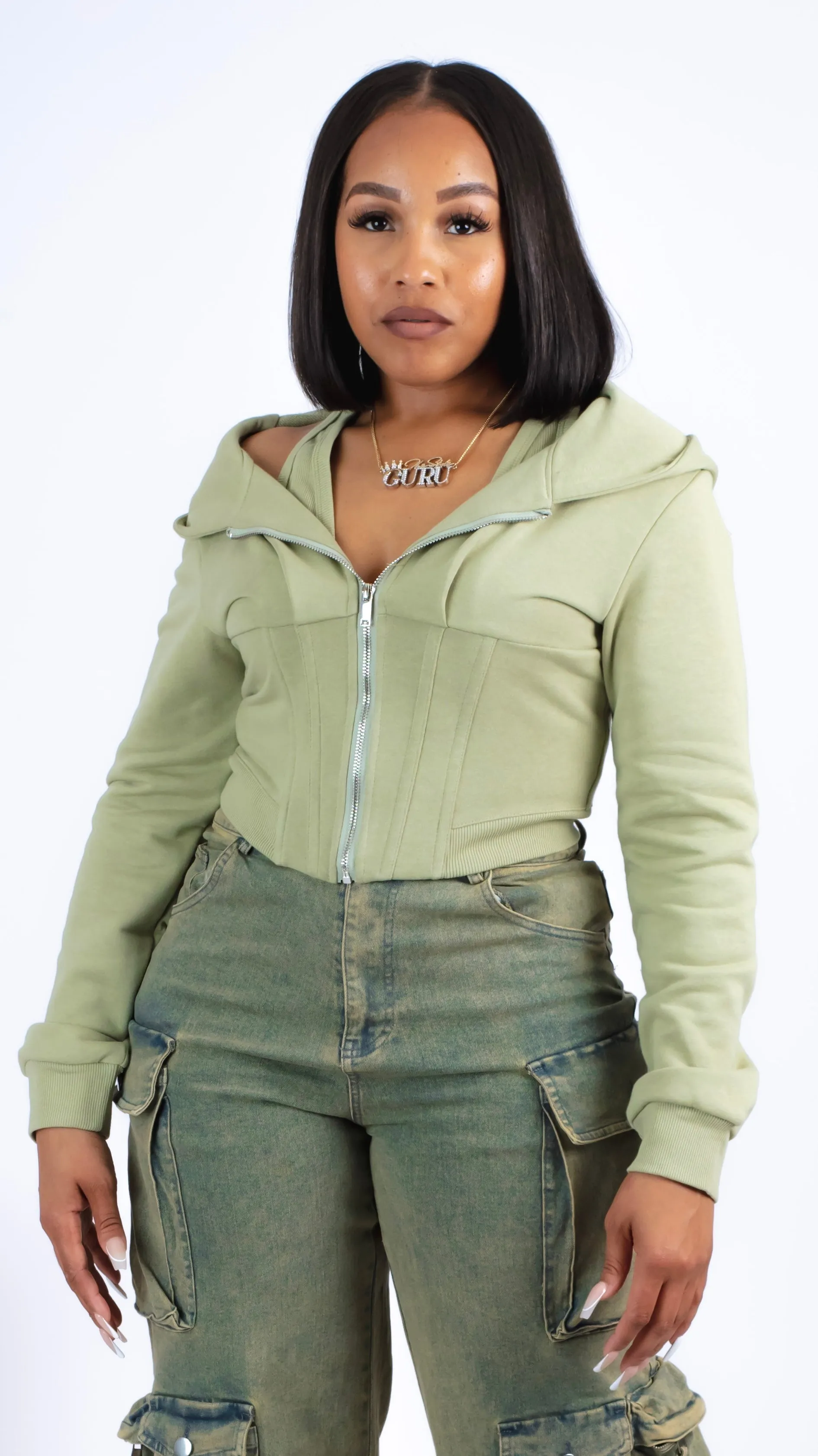 Crop Cut Out Hoodie