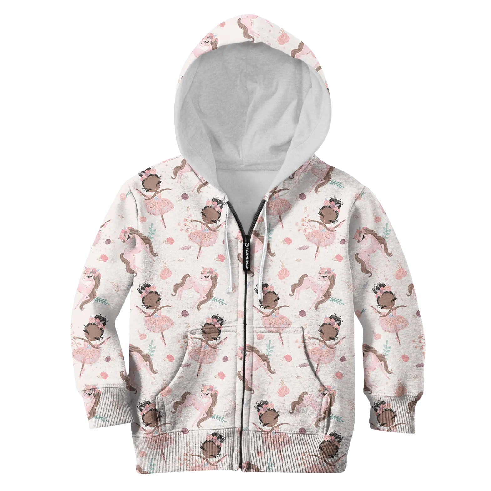 cute unicorn with Princess Kid Custom Cosplay Hoodies Apparel