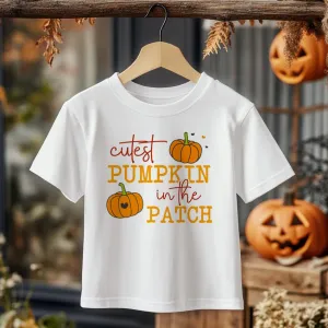 Cutest Pumpkin In The Patch Halloween Toddler & Kids T Shirt