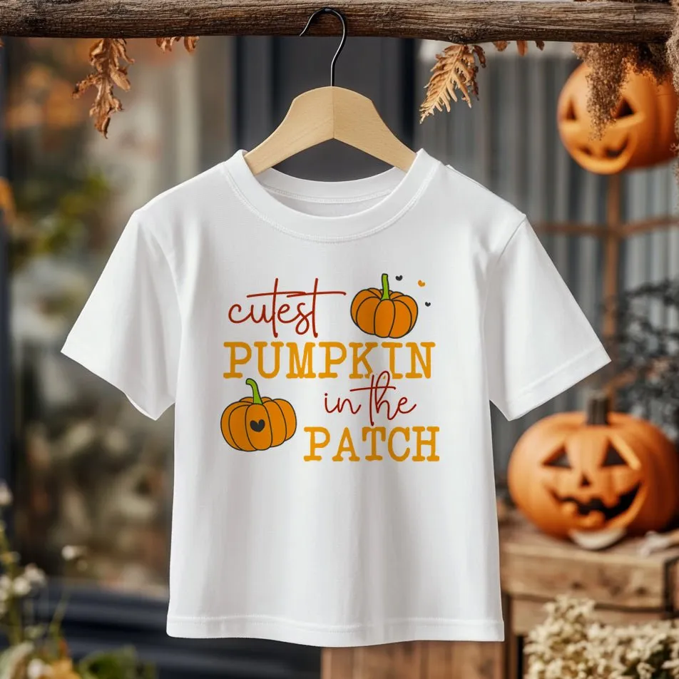 Cutest Pumpkin In The Patch Halloween Toddler & Kids T Shirt