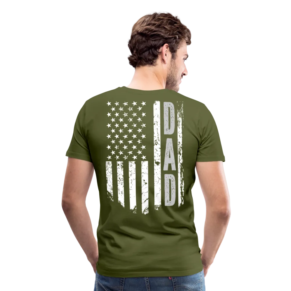 Dad American Flag Men's Premium T-Shirt (CK1903)