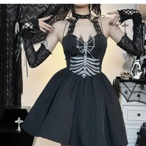 Dark halterneck dress  KF70257