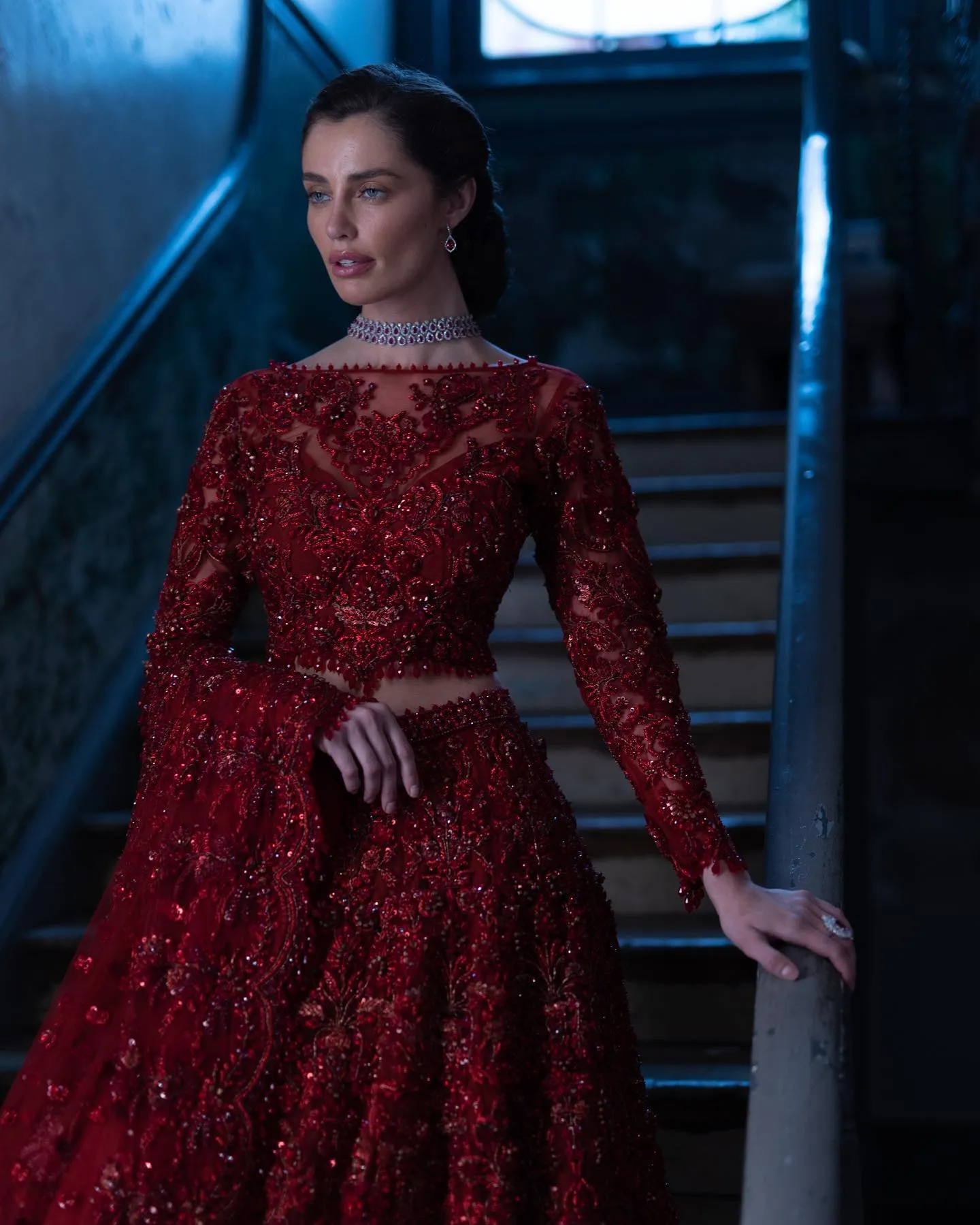 Dark Red Lehenga Choli Dress for Pakistani Bridal Dresses