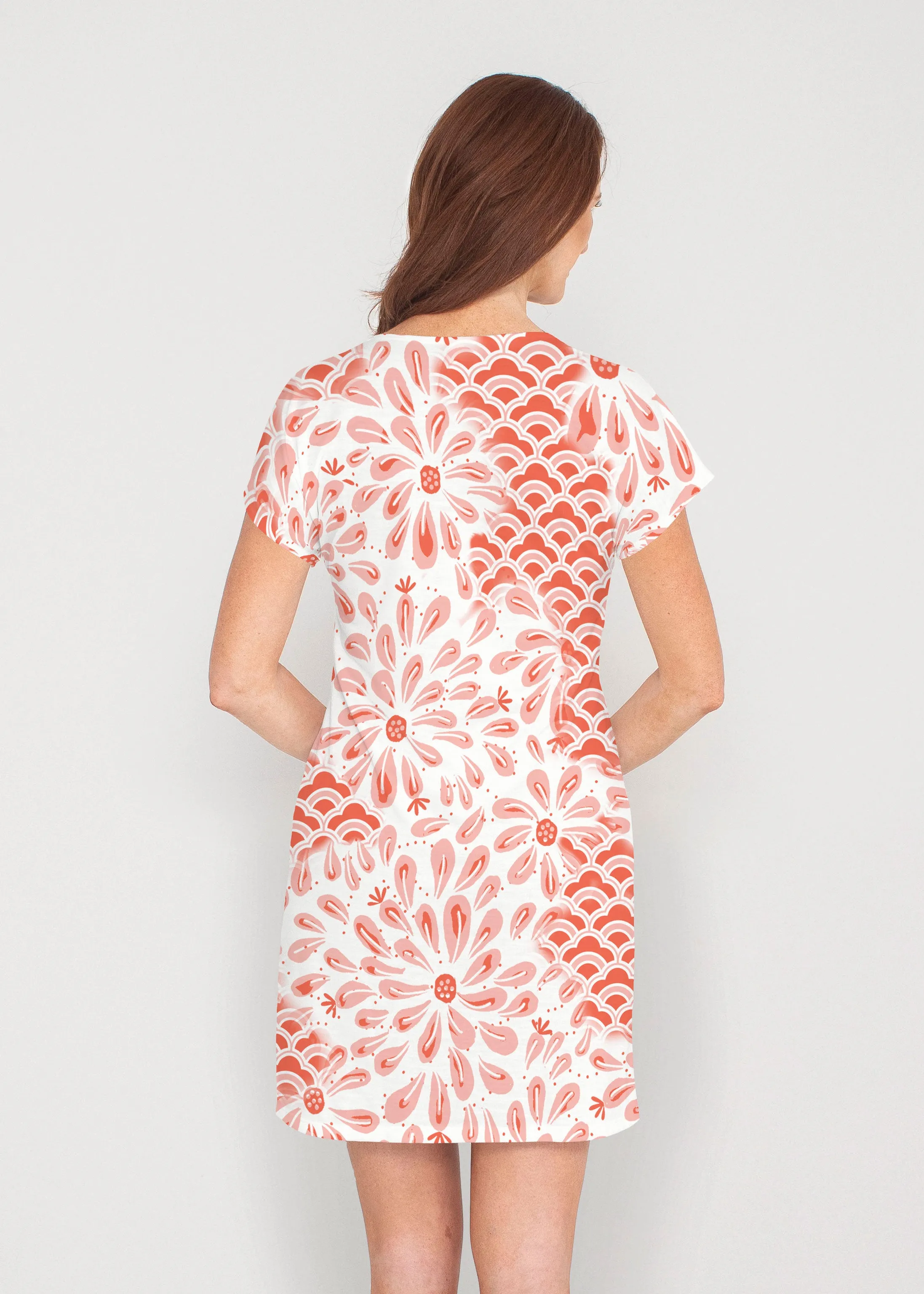 Daybreak Orange (8084) ~ Lucy Tee Dress
