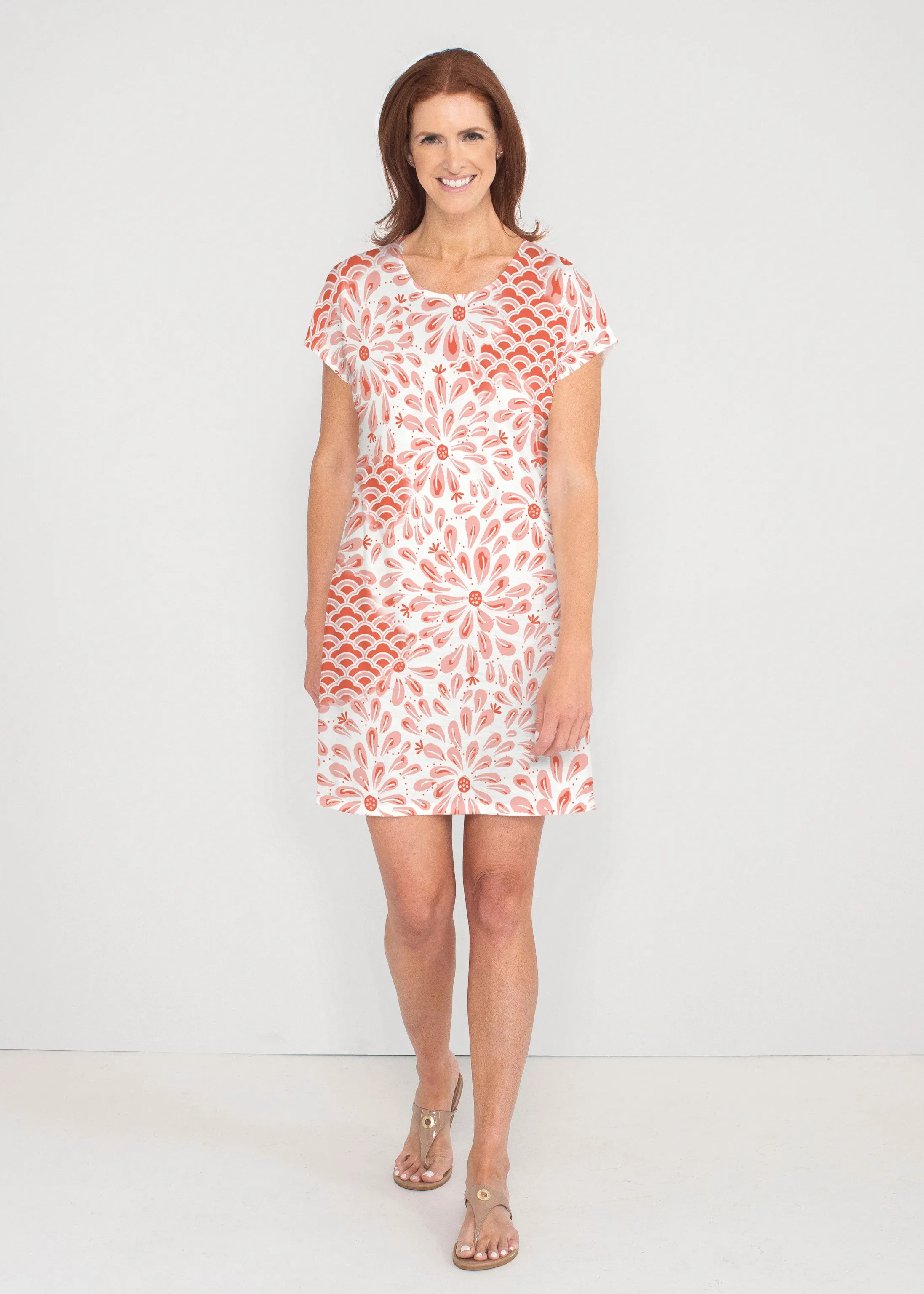 Daybreak Orange (8084) ~ Lucy Tee Dress