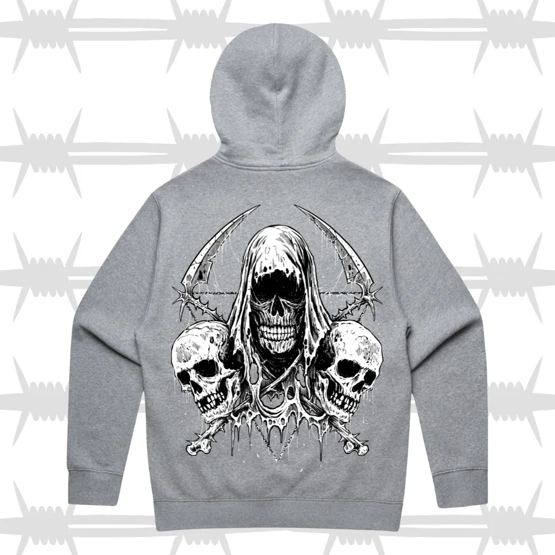 Death Core Hood - Grey