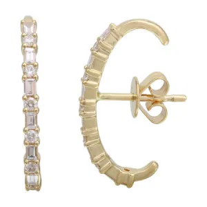 Diamond Baguette Ear Bar