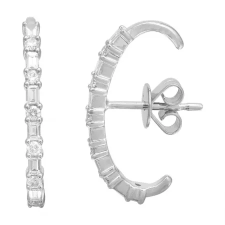 Diamond Baguette Ear Bar