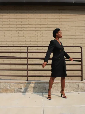 Double Breasted Blazer Dress