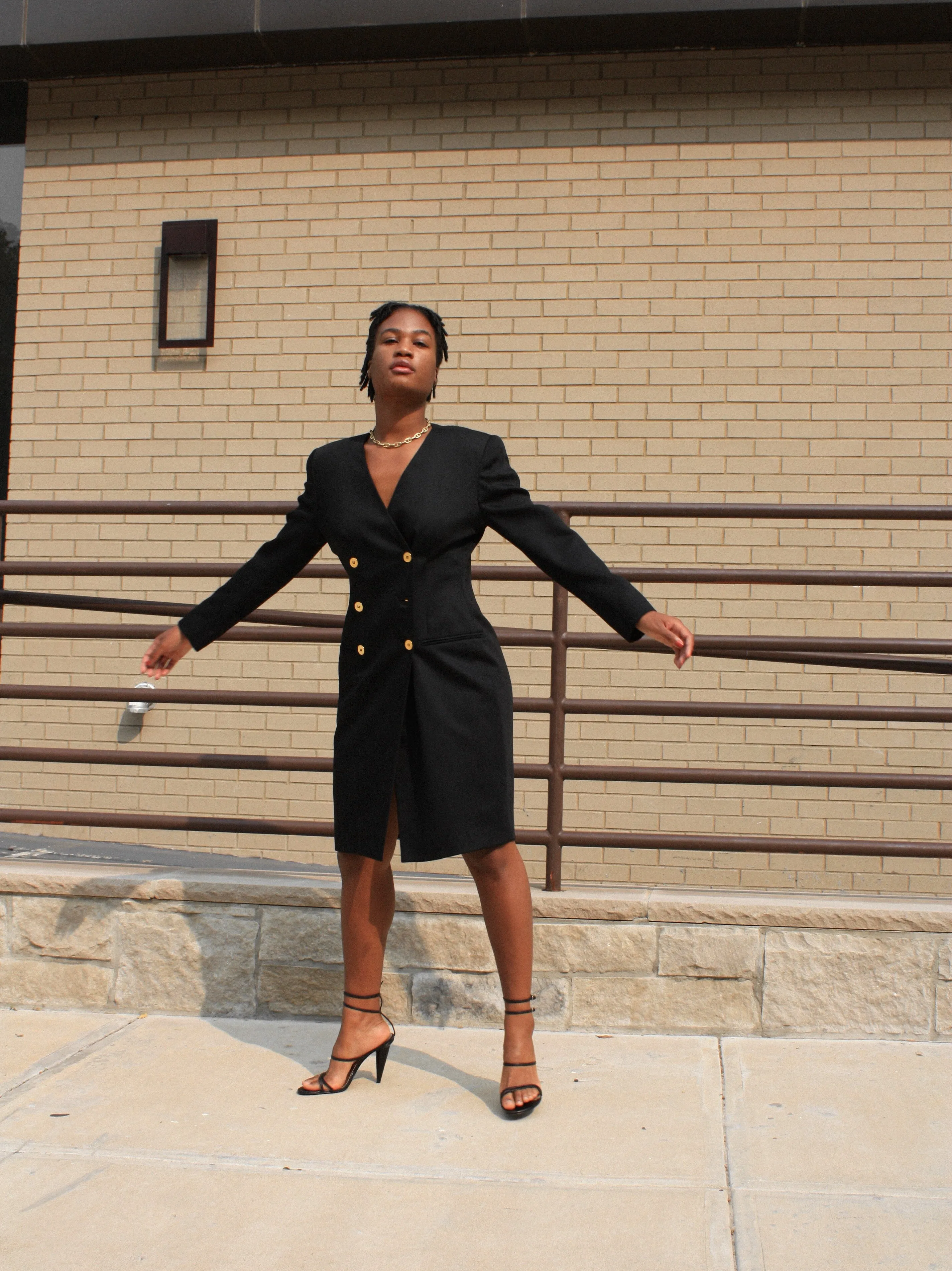 Double Breasted Blazer Dress
