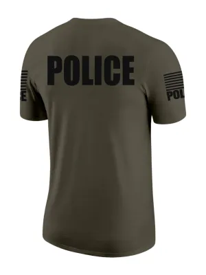 Drab Green Police Men's Shirt - Short Sleeve (Black)