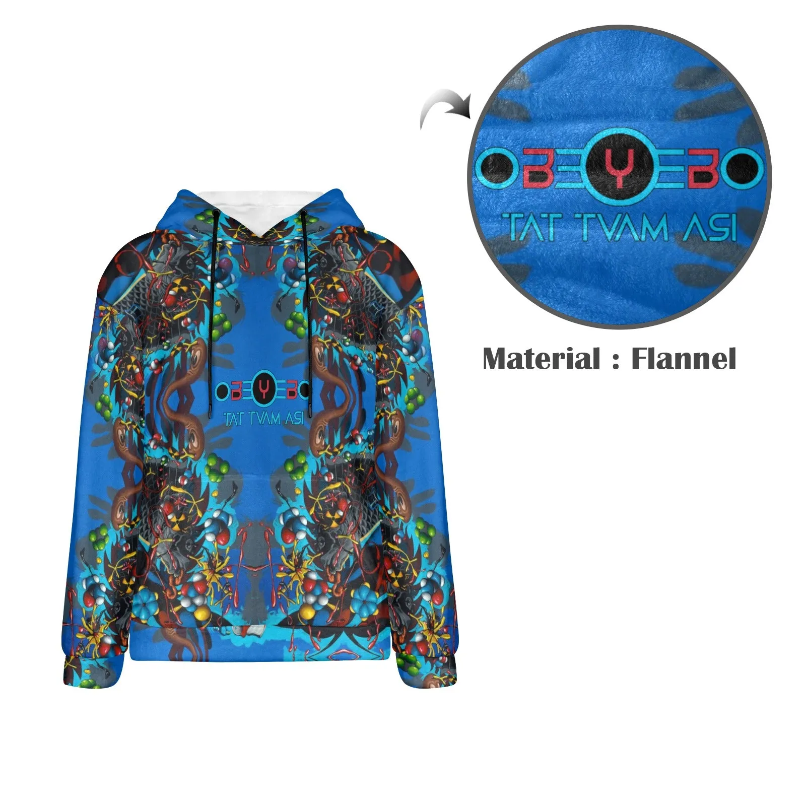 Drowning Men's Flannel Hoodie