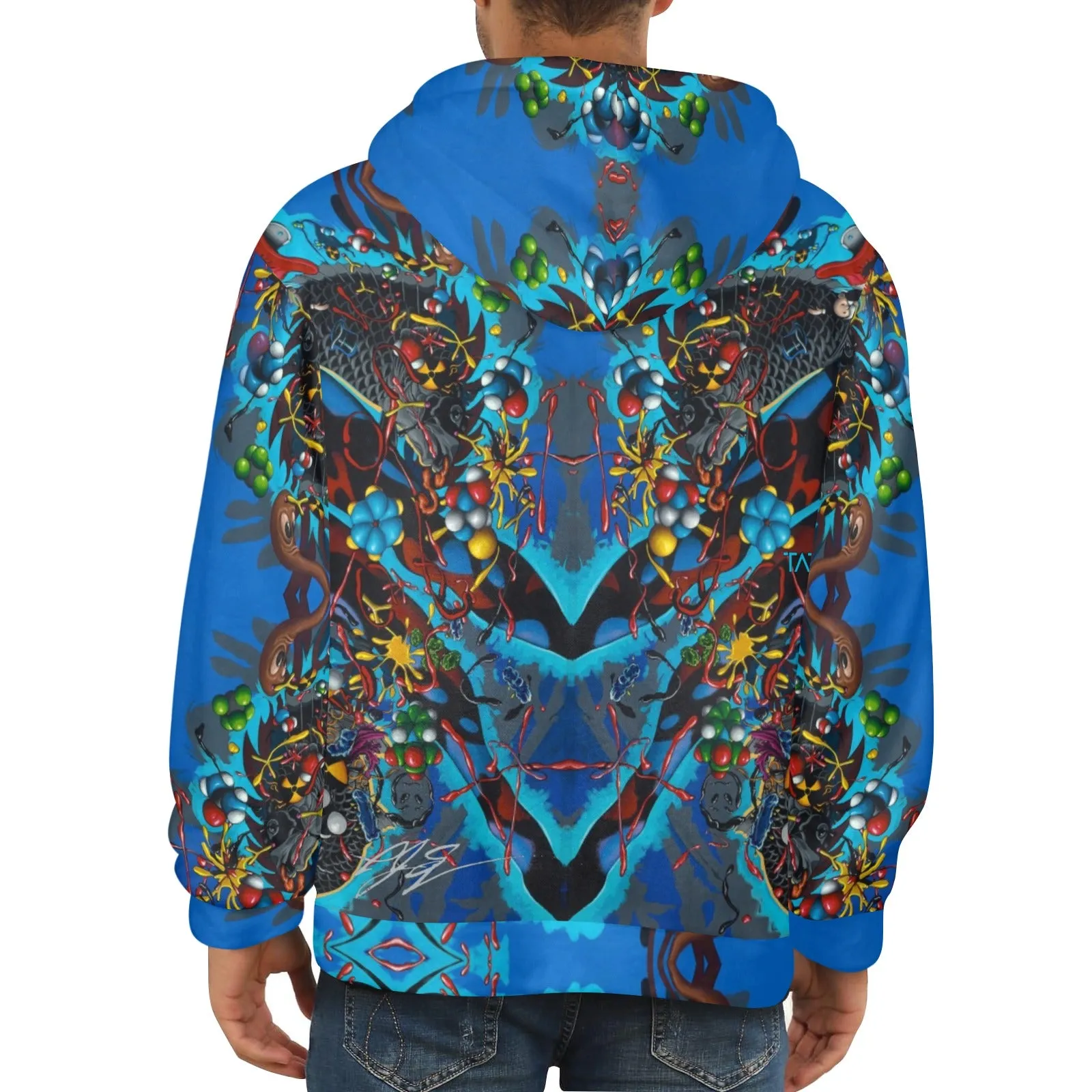 Drowning Men's Flannel Hoodie