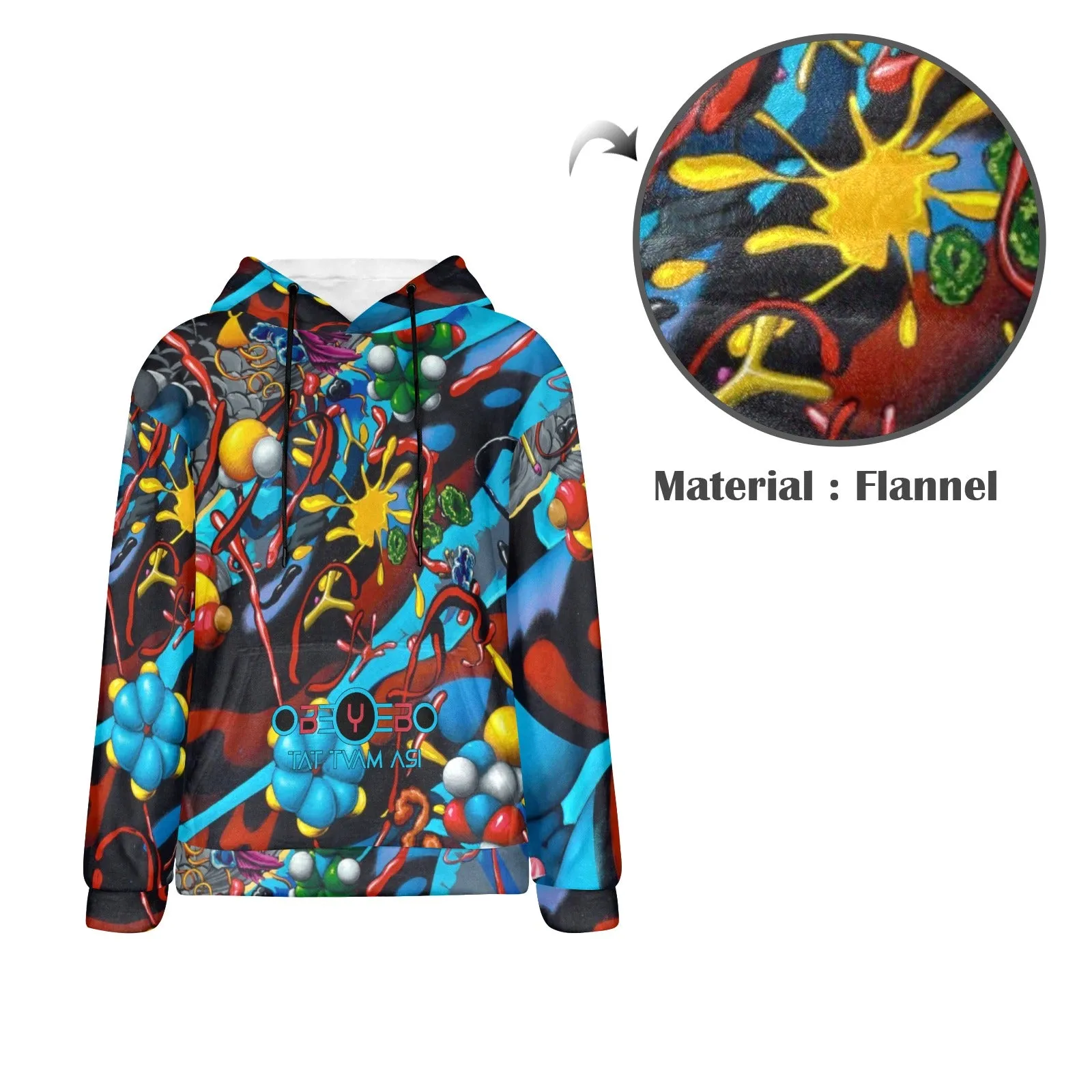 Drowning Men's Flannel Hoodie