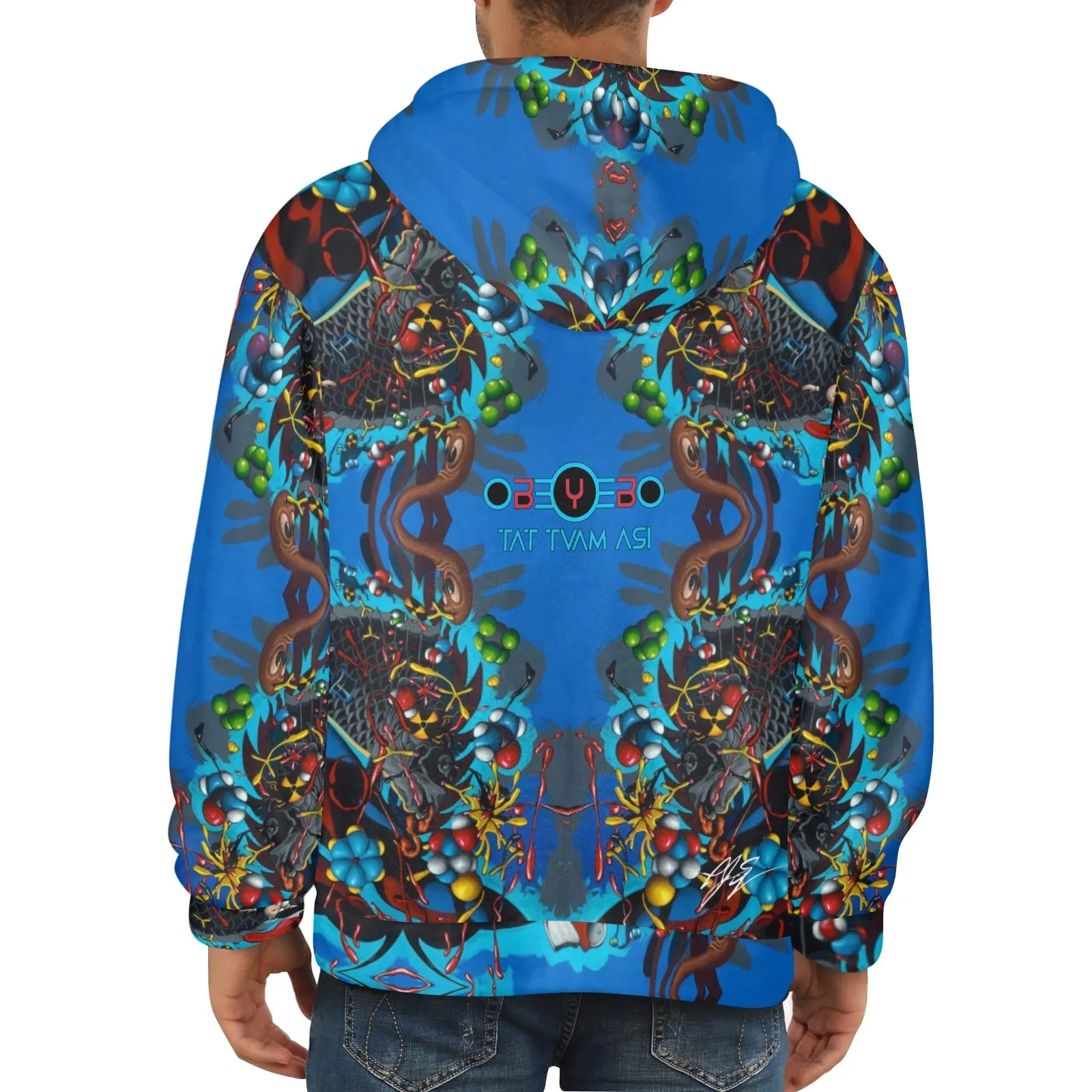 Drowning Men's Flannel Hoodie