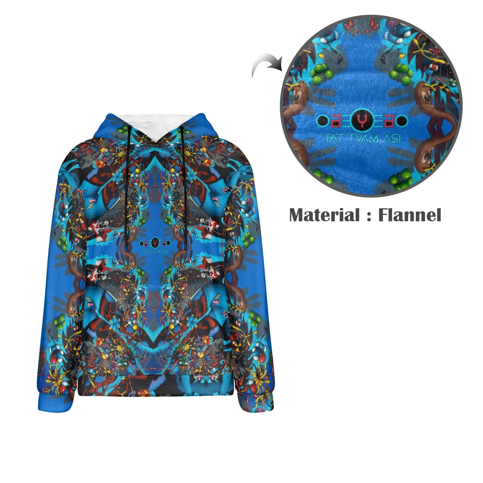 Drowning Men's Flannel Hoodie
