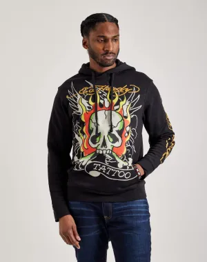 Ed Hardy Fire Skull Hoodie