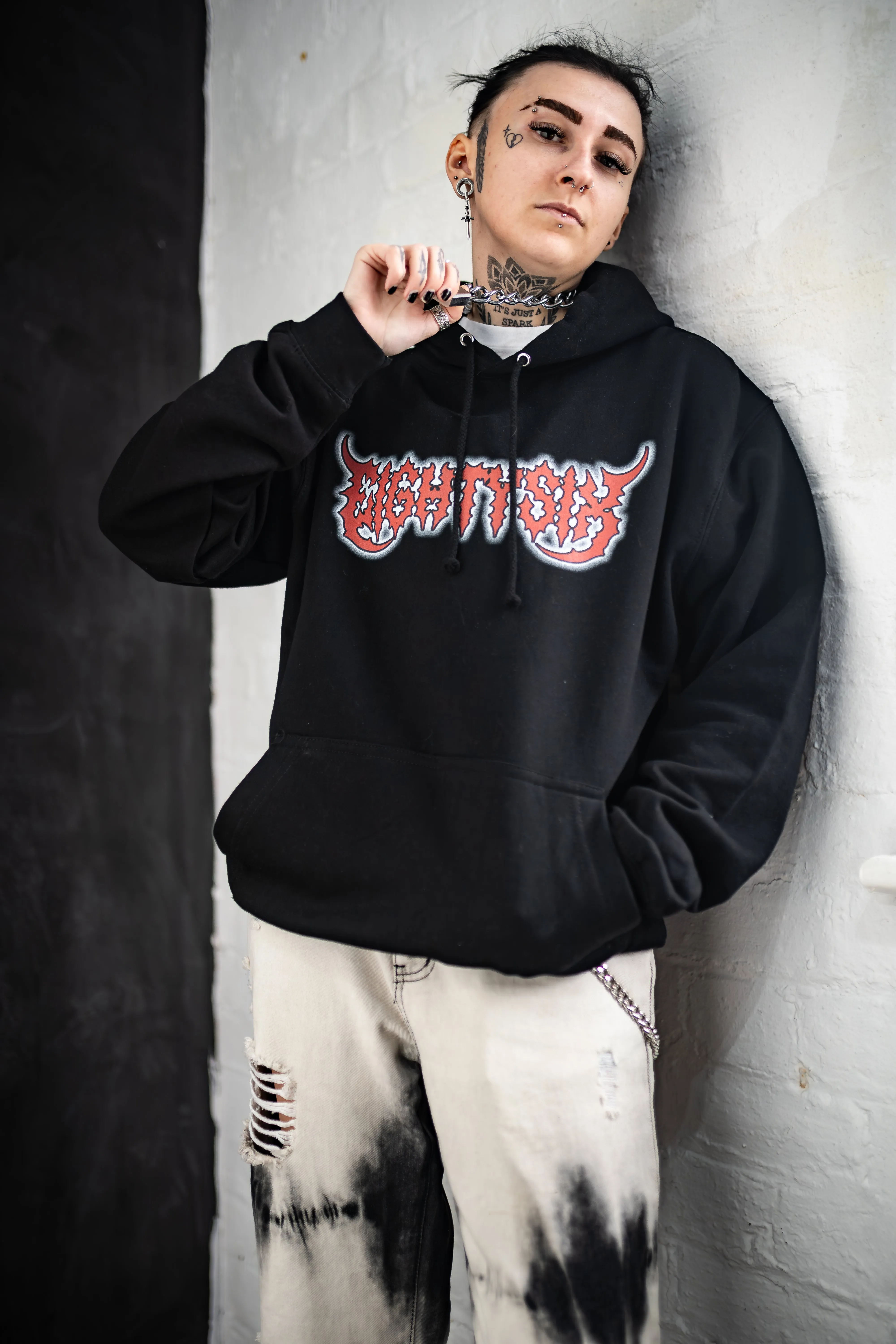 Electric Script Hood - Black
