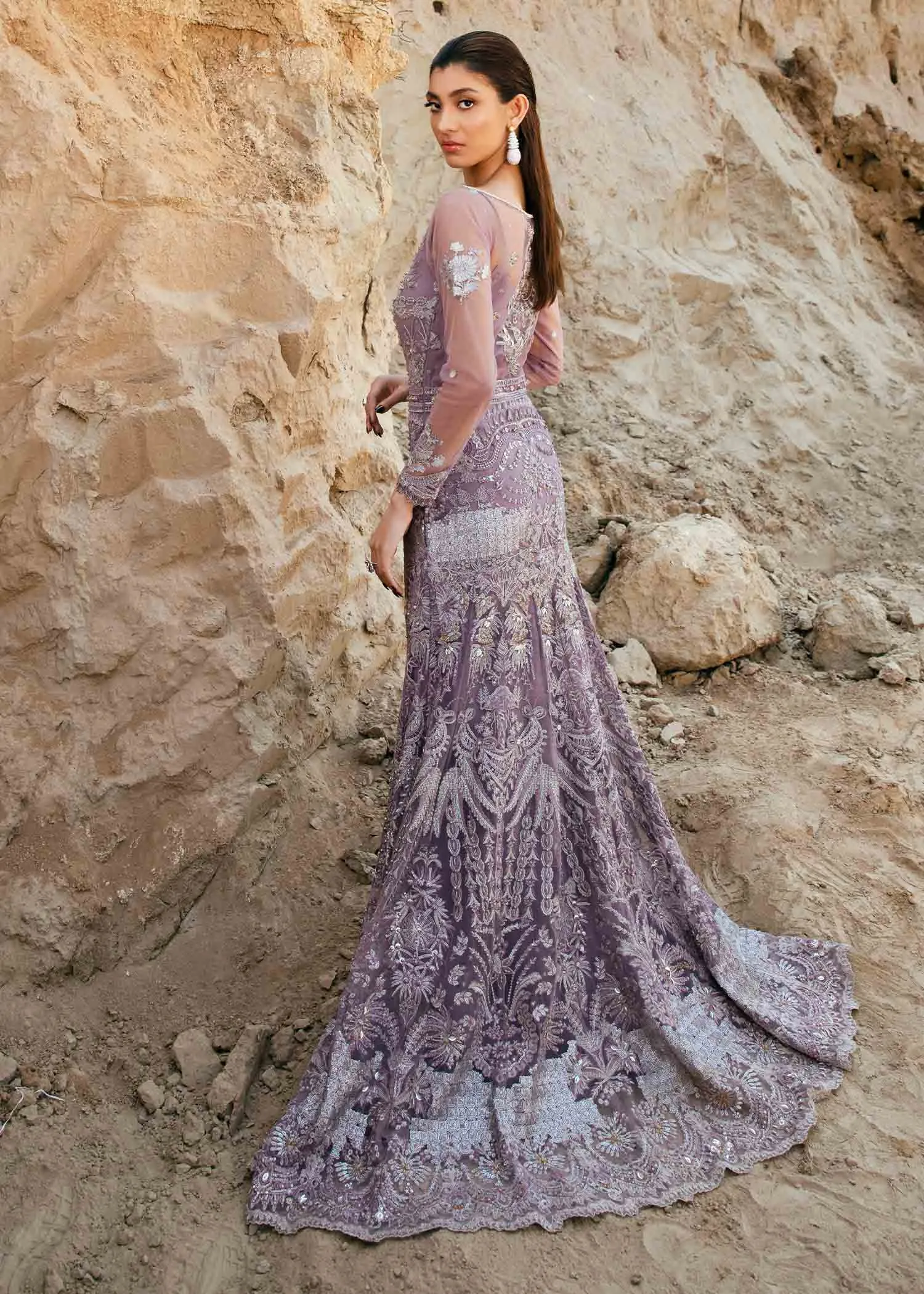 Embellished Light Purple Lehenga Combination #BN1053