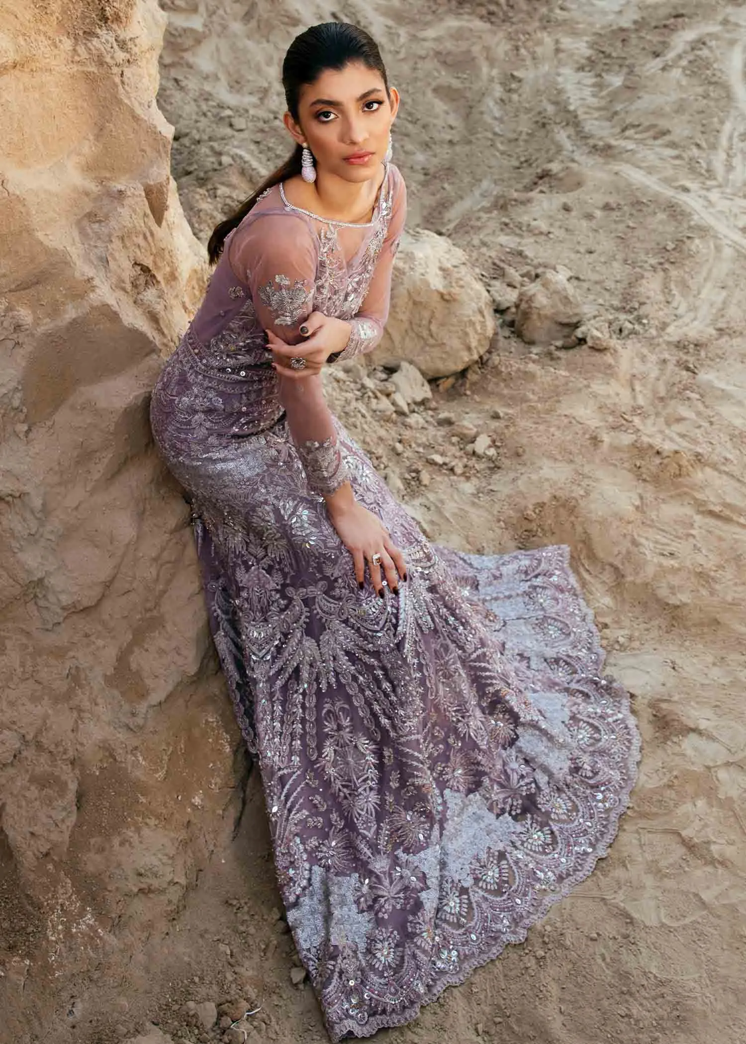 Embellished Light Purple Lehenga Combination #BN1053